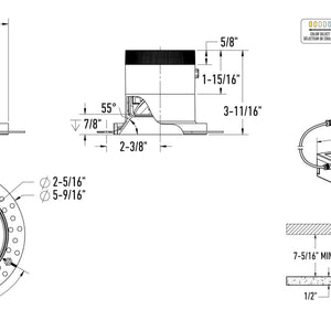 Moda 4in Modular Downlight, 35deg