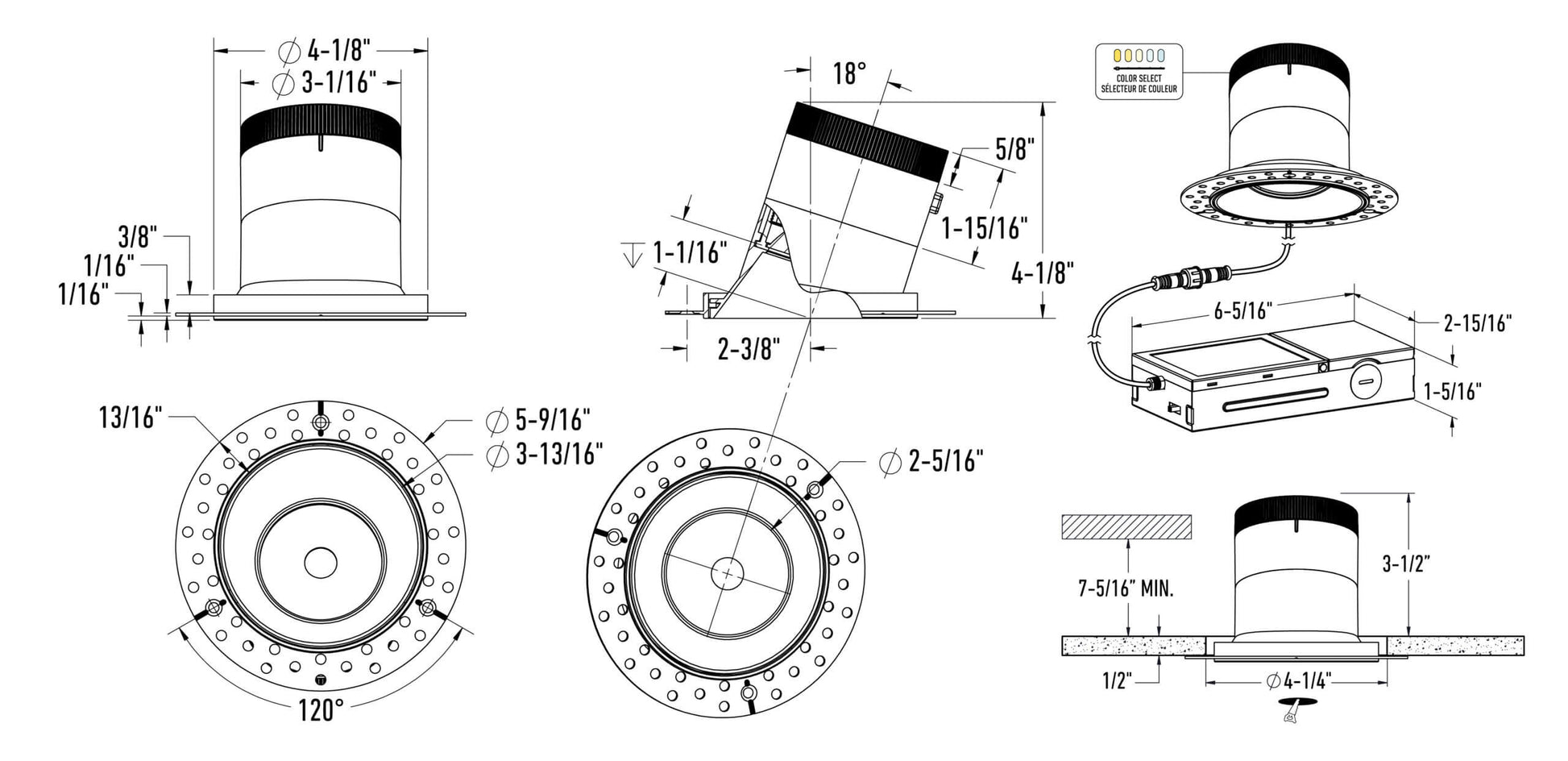 Moda 4in Modular Downlight, 35deg