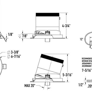 Moda 6in Modular Downlight, 20deg