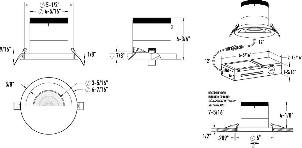 Moda 6in Modular Downlight, 60deg