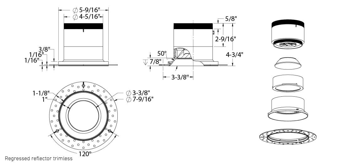 Moda 6in Modular Downlight, 20deg