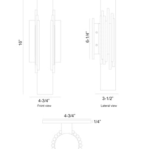 Venna 16" Integrated LED Outdoor Wall Sconce