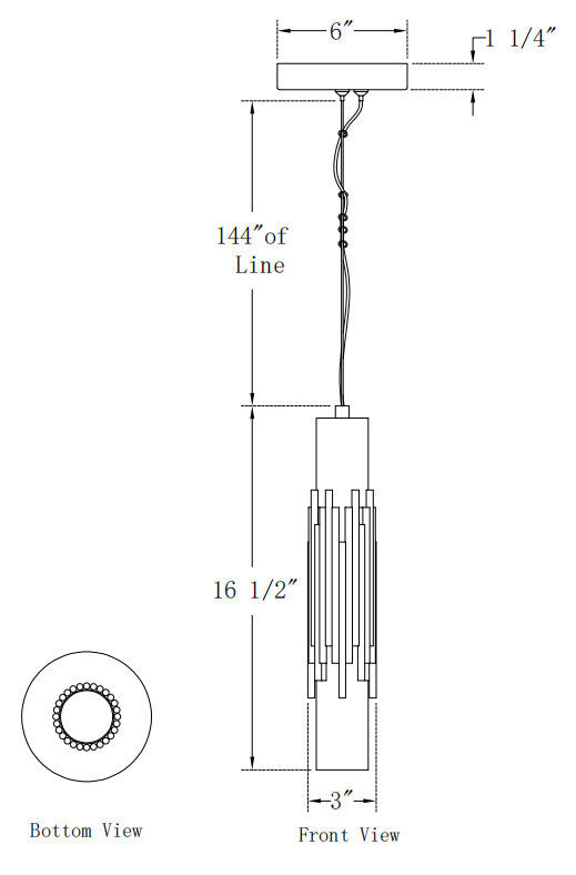 Venna 17" Integrated LED Pendant