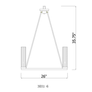 Beau 26-in Chandelier