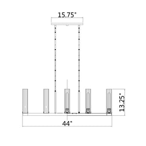 Beau 44-in Linear Chandelier