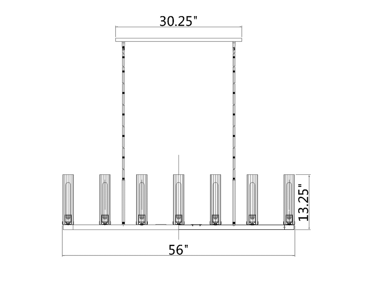 Beau 56-in Linear Chandelier