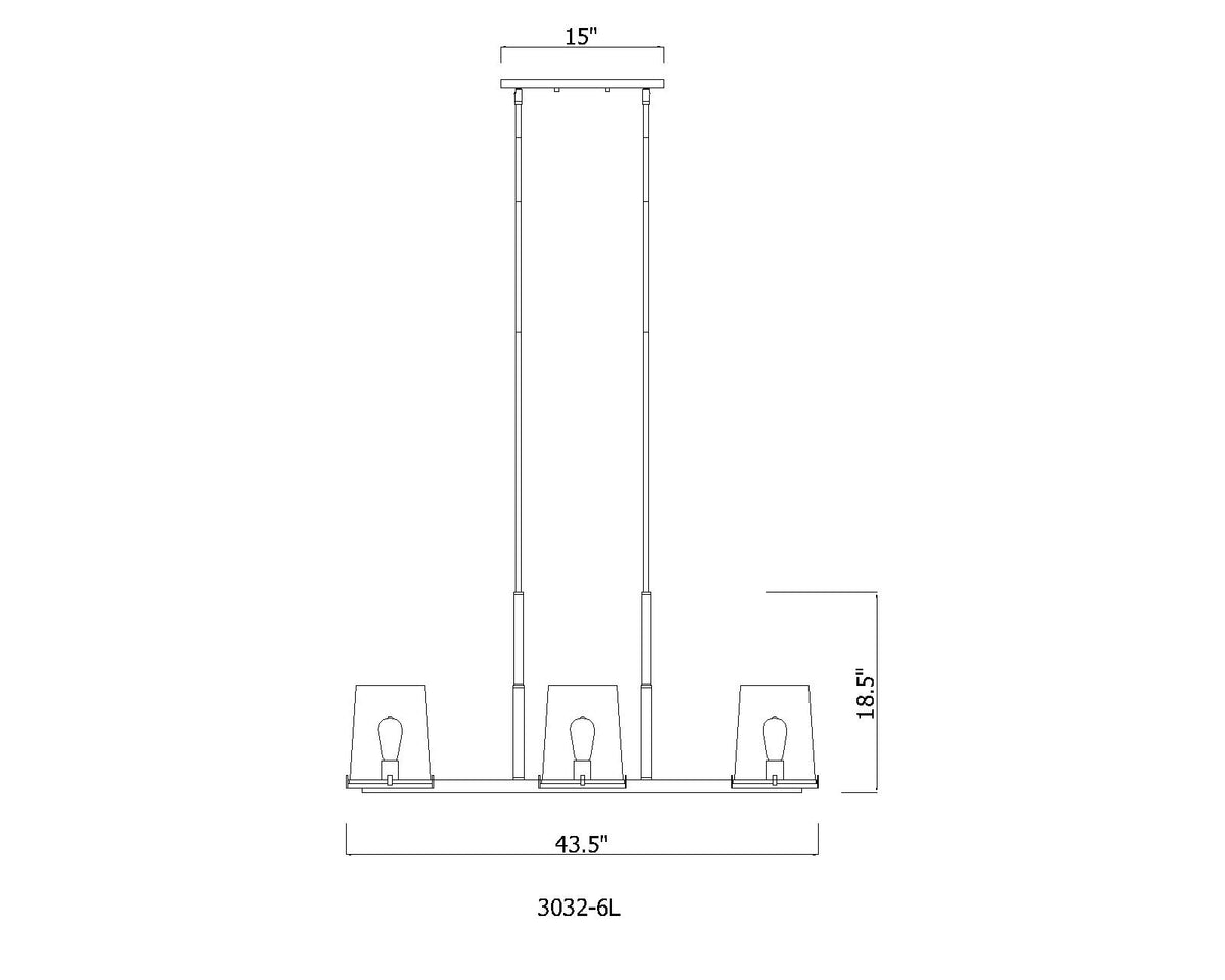 Callista 43-in Linear Chandelier