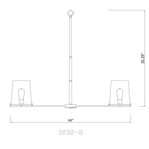 Callista 44-in Chandelier