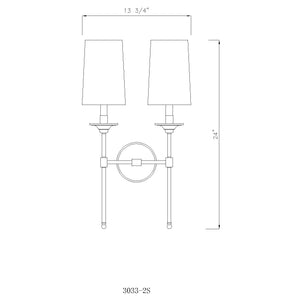 Emily 2 Light Wall Sconce