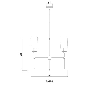 Emily 28-in Chandelier