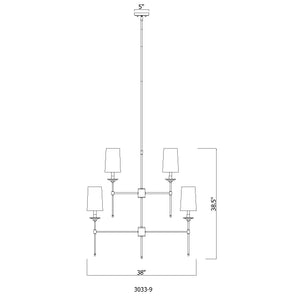 Emily 38-in Chandelier