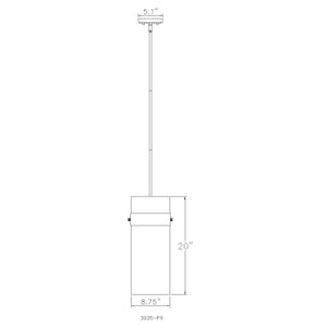 Fontaine 9-in Pendant