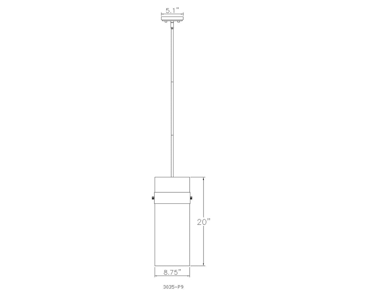 Fontaine 9-in Pendant