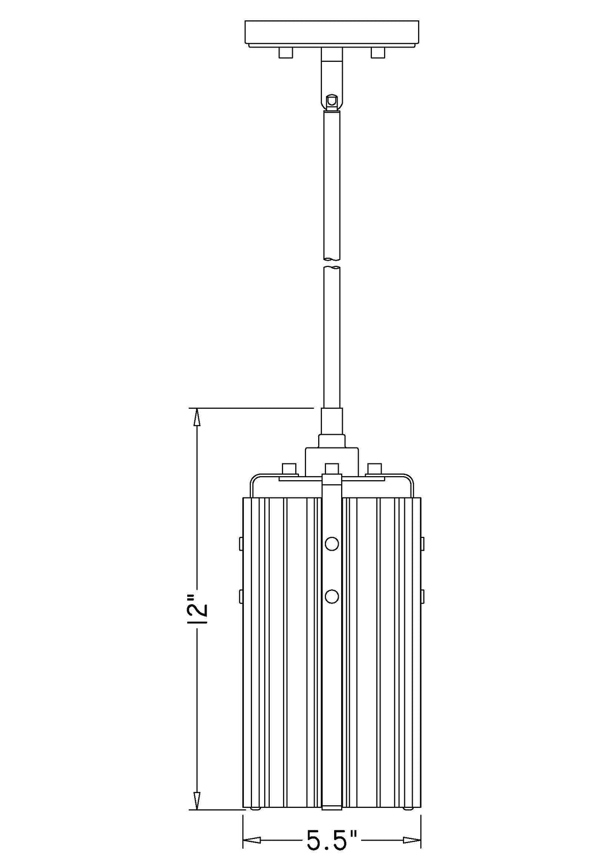 Alverton 5.5-in Pendant 1 x 100W - Medium