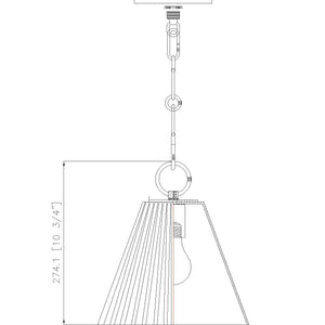 Alaric Pendant 1 x 100W - Medium