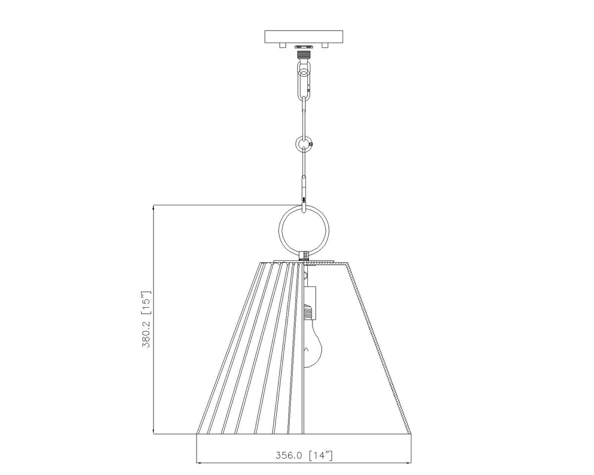 Alaric Pendant 1 x 100W - Medium