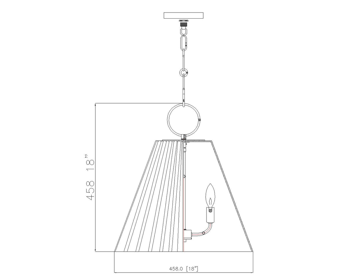 Alaric Pendant 3 x 60W - Candelabra