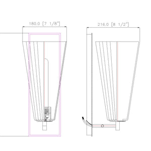 Alaric Large Sconce 1 x 60W - Medium