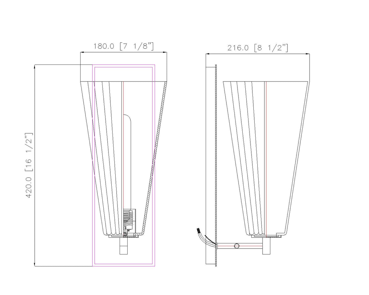 Alaric Large Sconce 1 x 60W - Medium