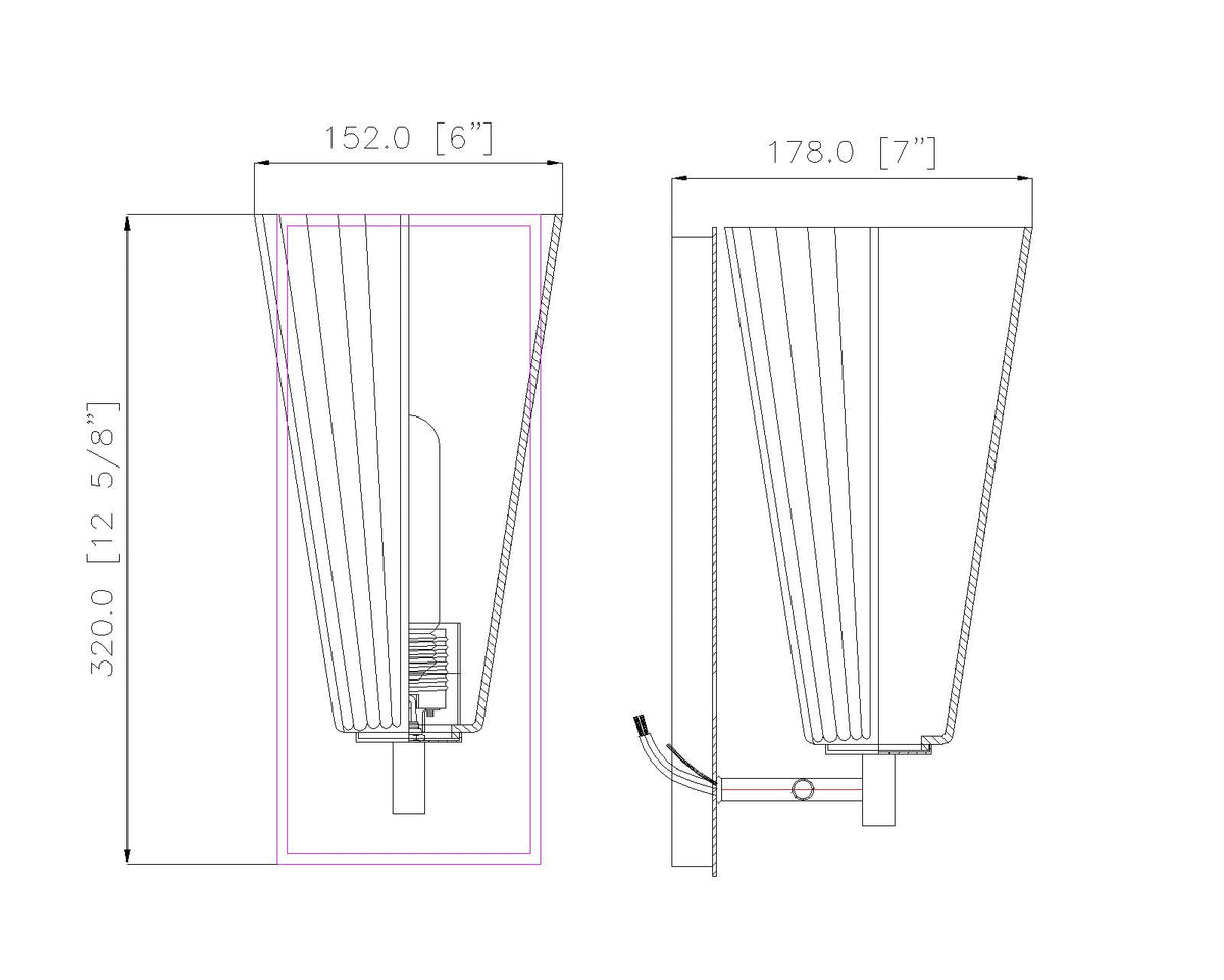 Alaric Small Sconce 1 x 60W - Medium