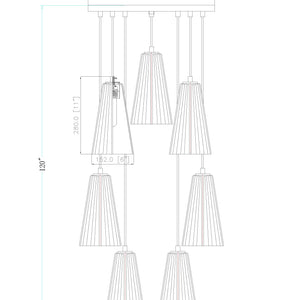 Farrell 18-in Round Multi Pendant