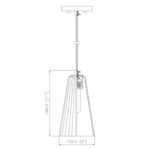 Farrell 6-in Corded Pendant