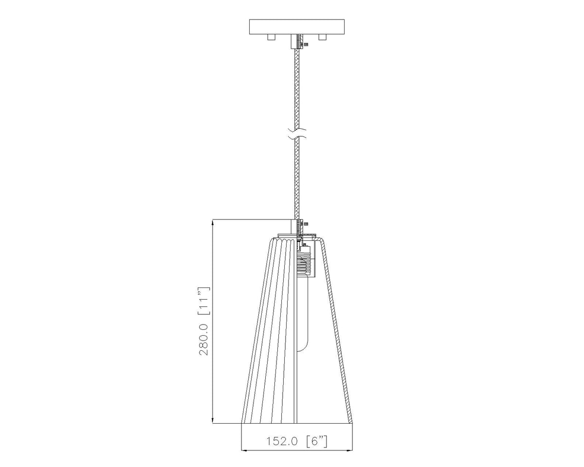 Farrell 6-in Corded Pendant