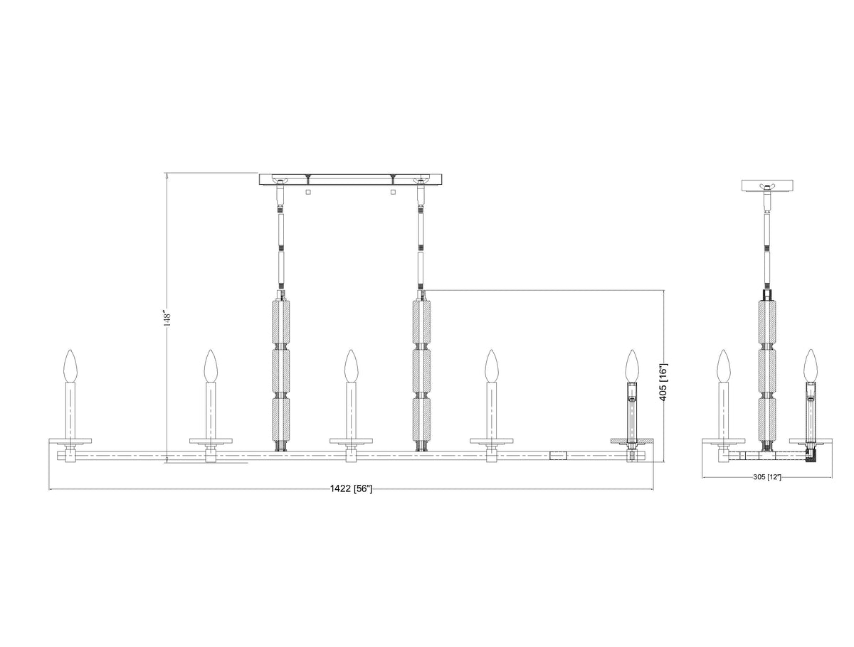 Kaden 56-in Linear