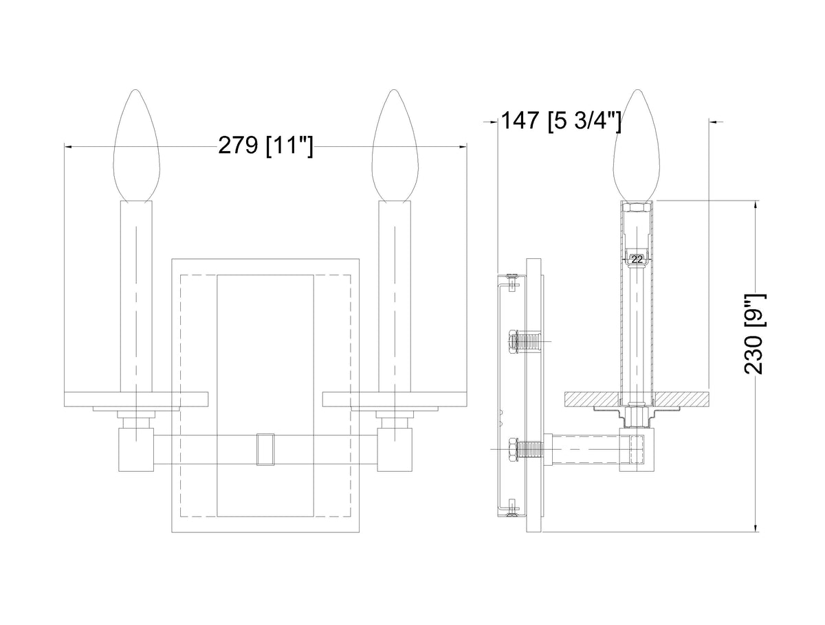 Kaden 9-in Sconce