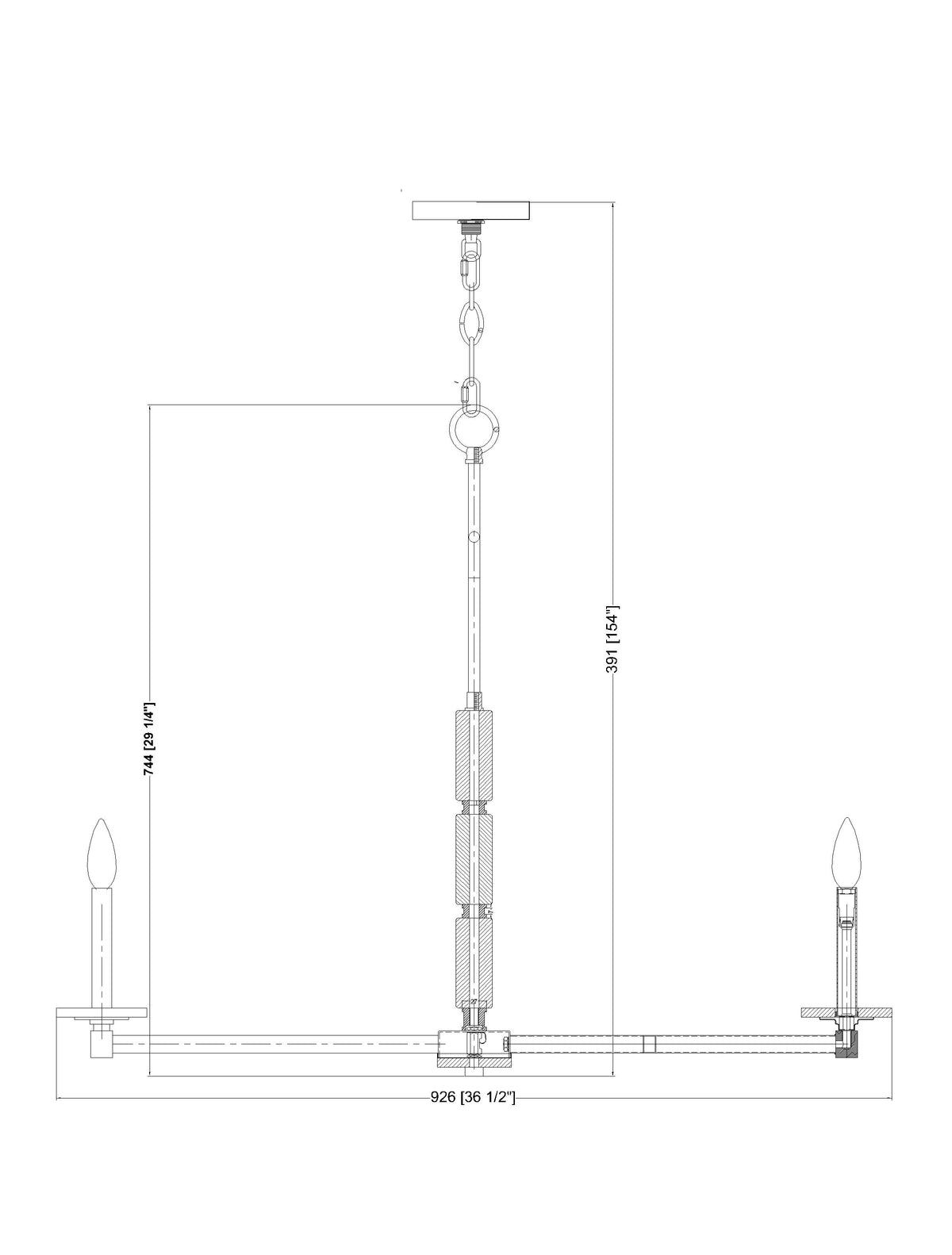 Kaden 36.5-in Chandelier