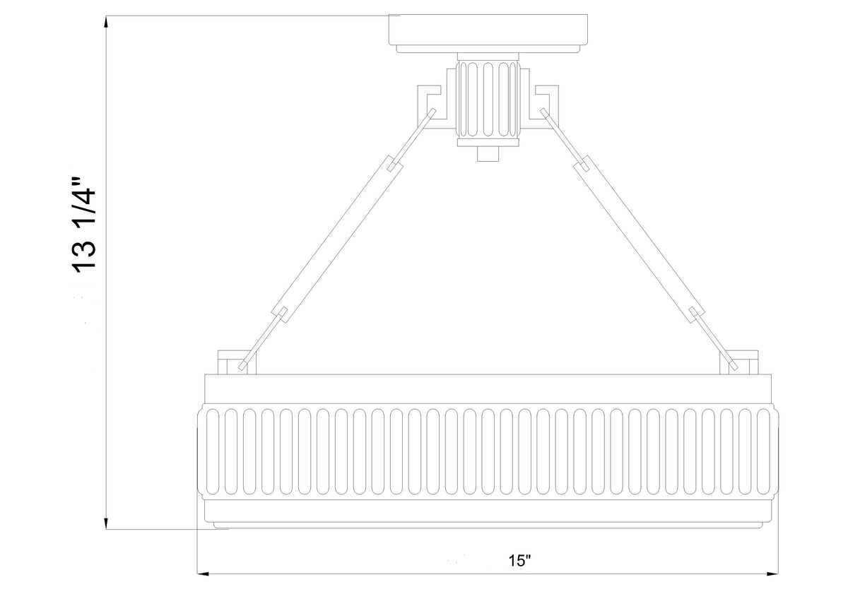 Quinn 1 Light Semi Flush Mount