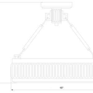 Quinn 1 Light Semi Flush Mount