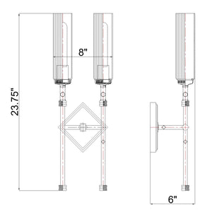 Esme 2 Light Wall Sconce