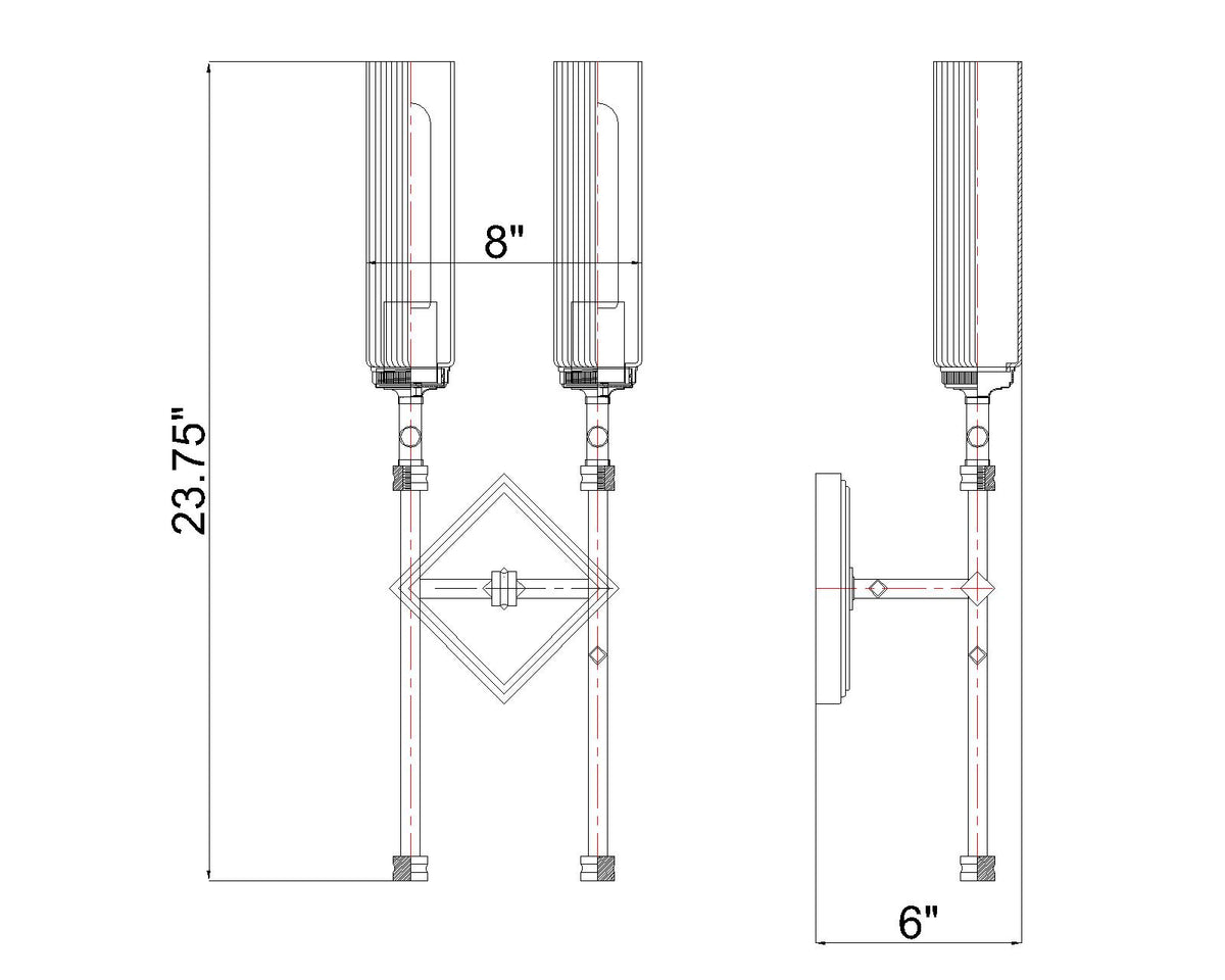Esme 2 Light Wall Sconce