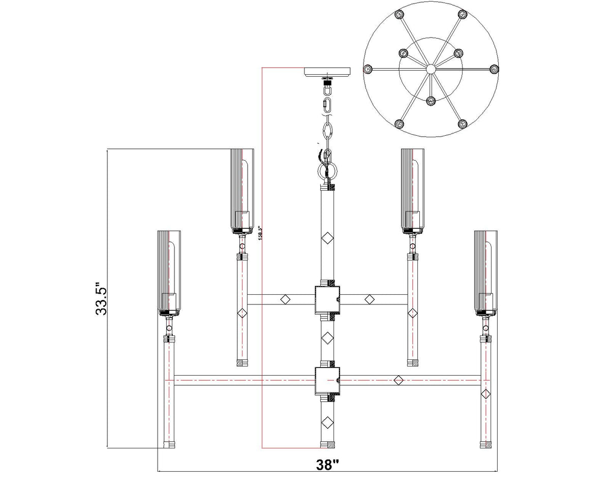 Esme 9 Light Chandelier