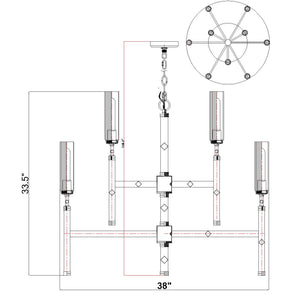 Esme 9 Light Chandelier