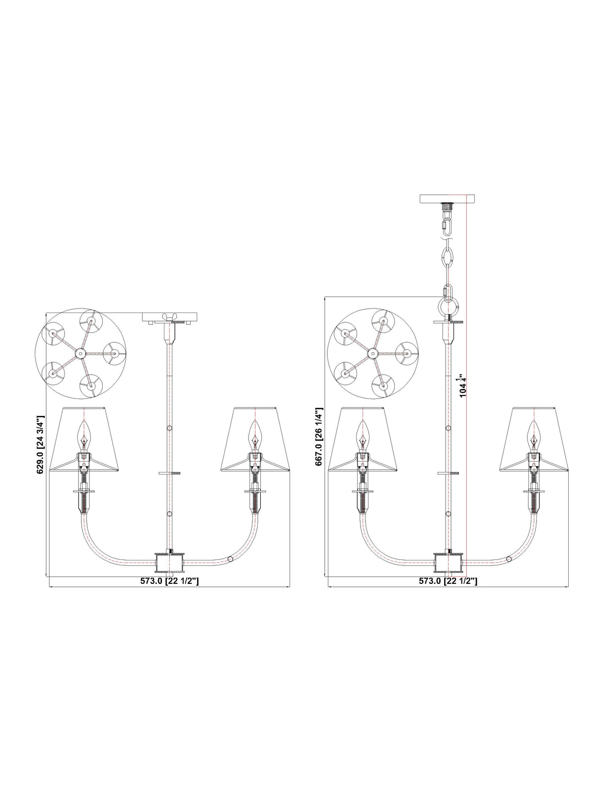 Tova 5 Light Chandelier