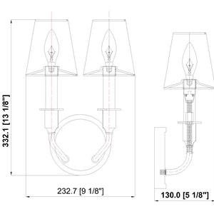 Tova 2 Light Wall Sconce