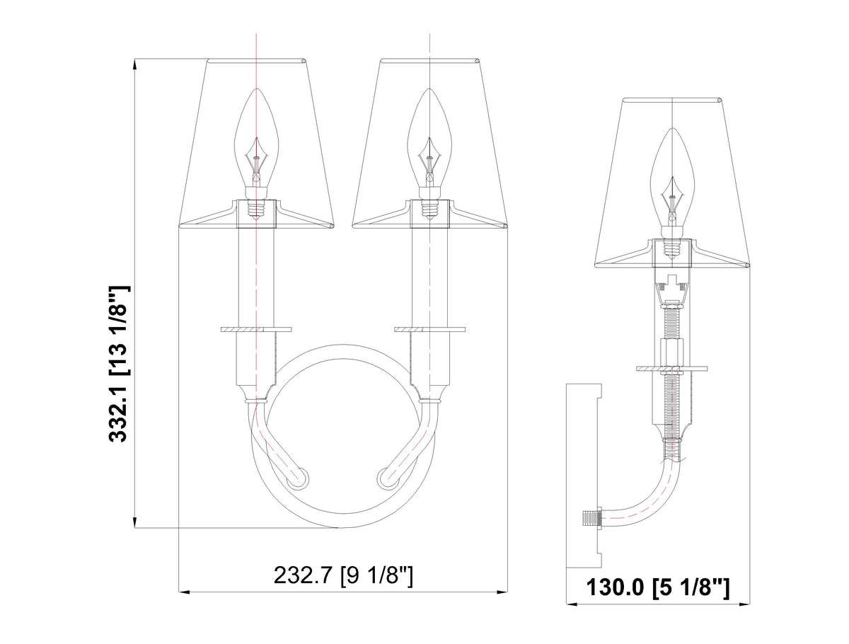 Tova 2 Light Wall Sconce