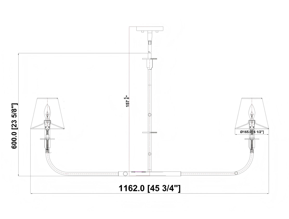 Tova 2 Light Linear Chandelier