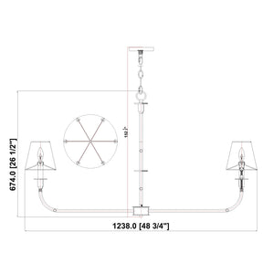 Tova 6 Light Chandelier