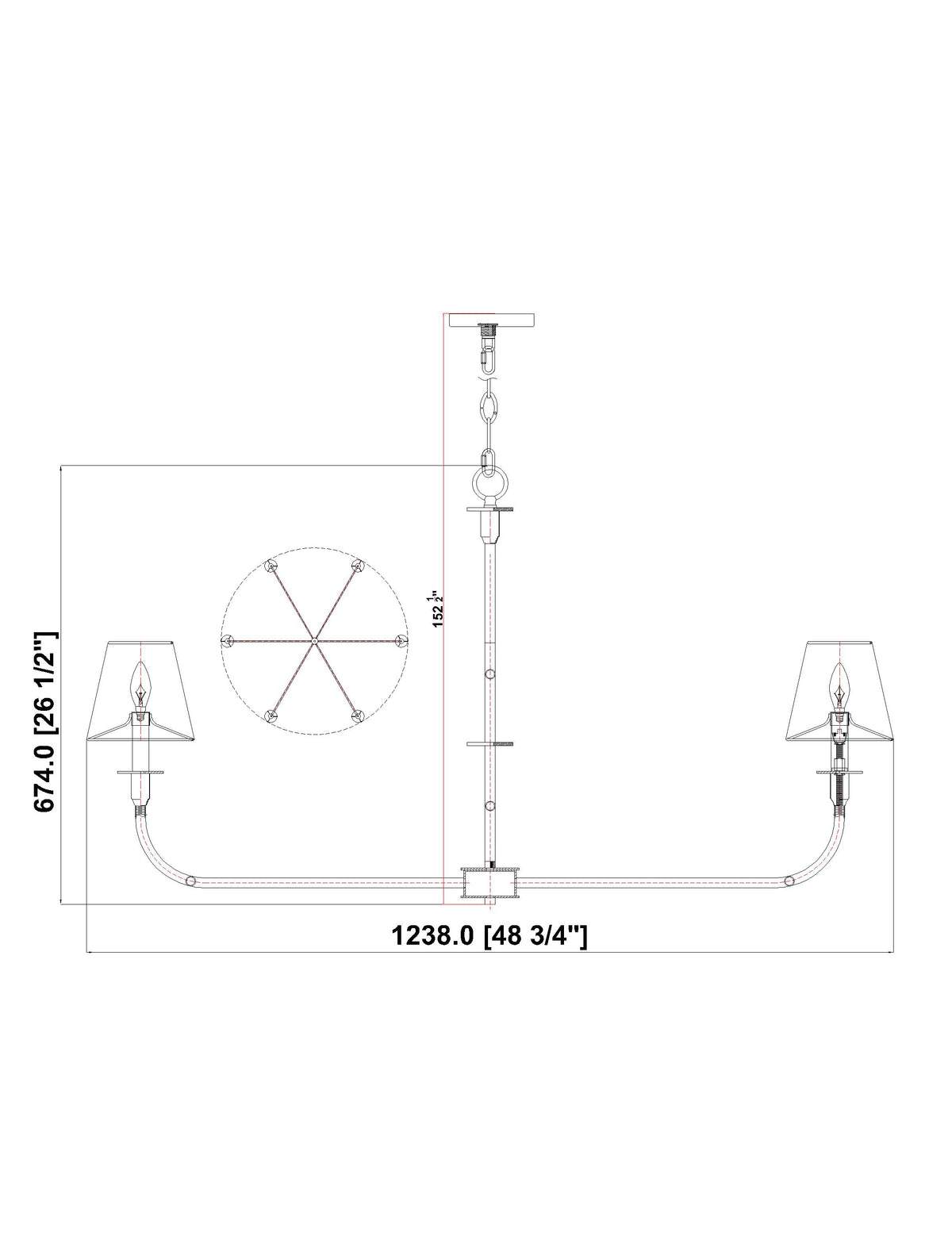 Tova 6 Light Chandelier