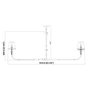 Tova 2 Light Linear Chandelier