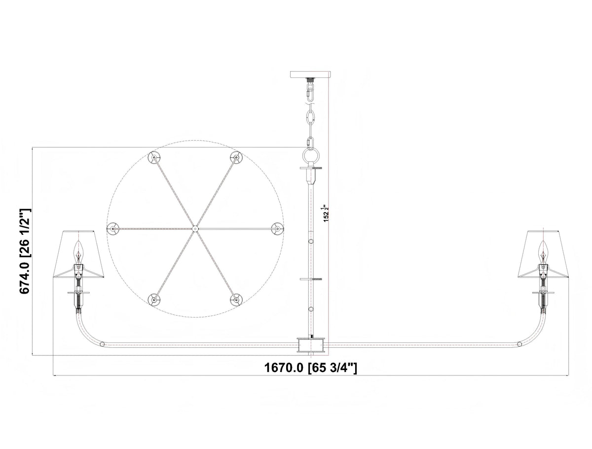 Tova 6 Light Chandelier