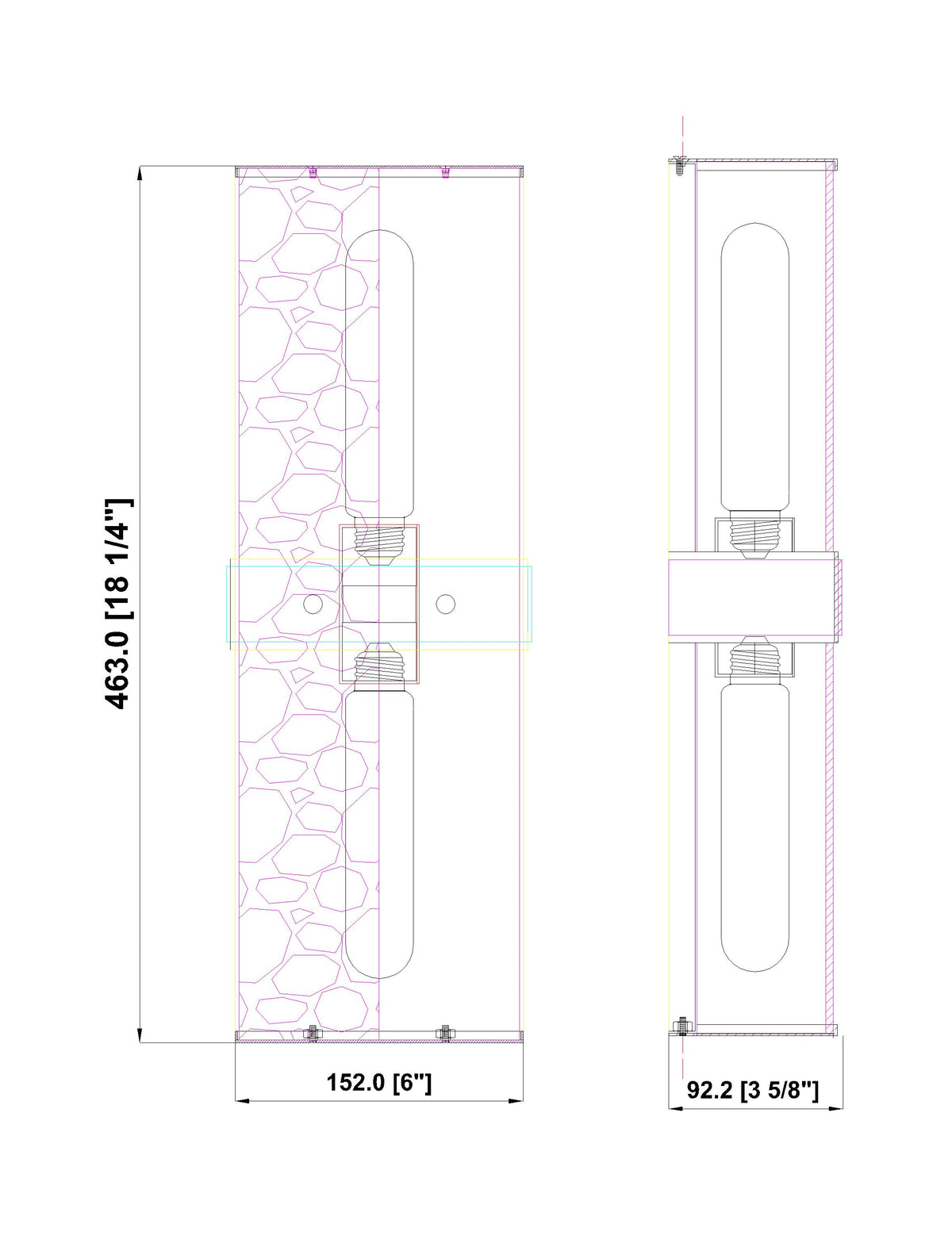 Meridian 2 Light Wall Sconce