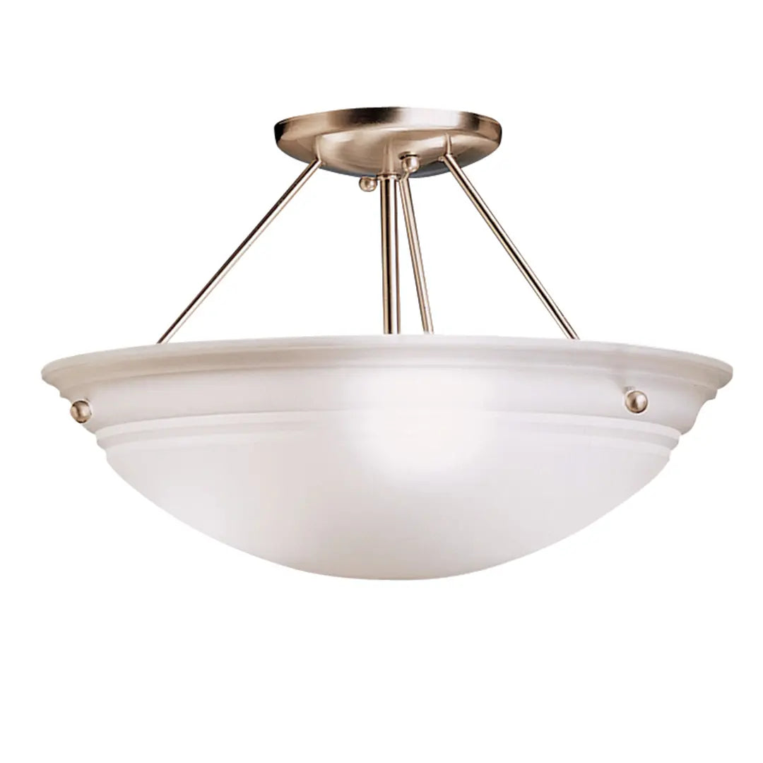 Cove Molding Top Glass Semi Flush 3Lt