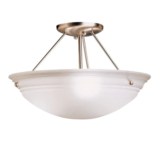 Cove Molding Top Glass Semi Flush 3Lt
