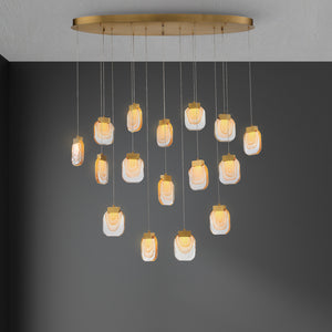 Paget 16-Light 44" Integrated LED Multi Drop Chandelier
