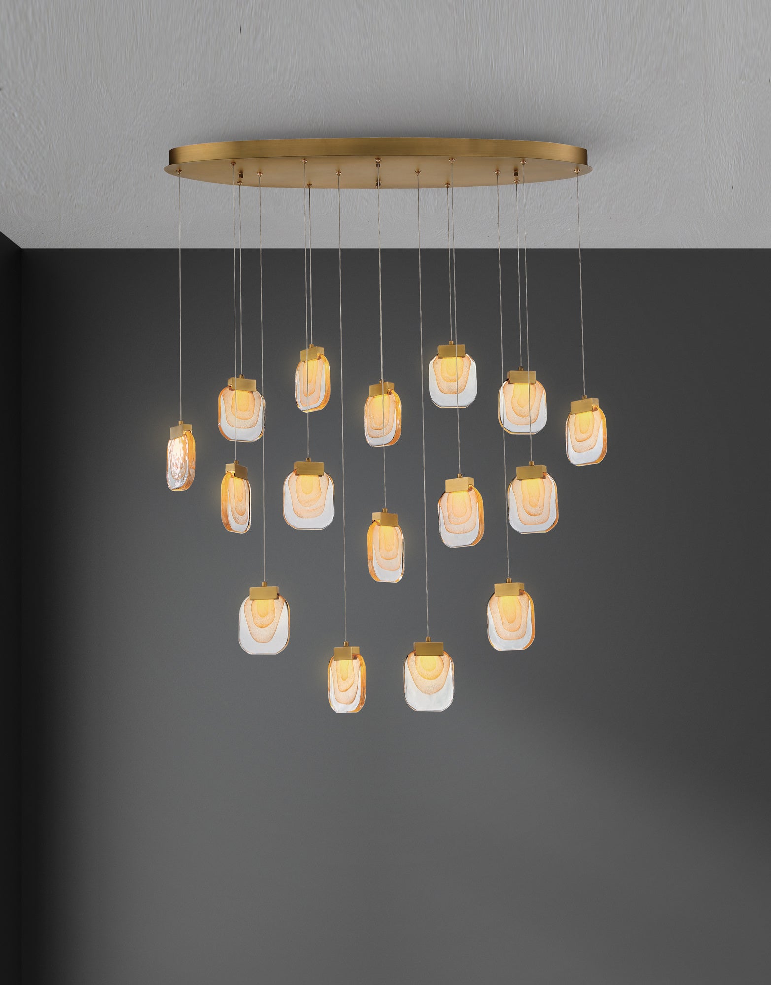 Paget 16-Light 44" Integrated LED Multi Drop Chandelier