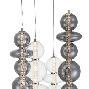 Atomo 4-Light 50" Integrated LED Multi Drop Chandelier